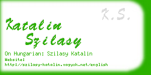 katalin szilasy business card